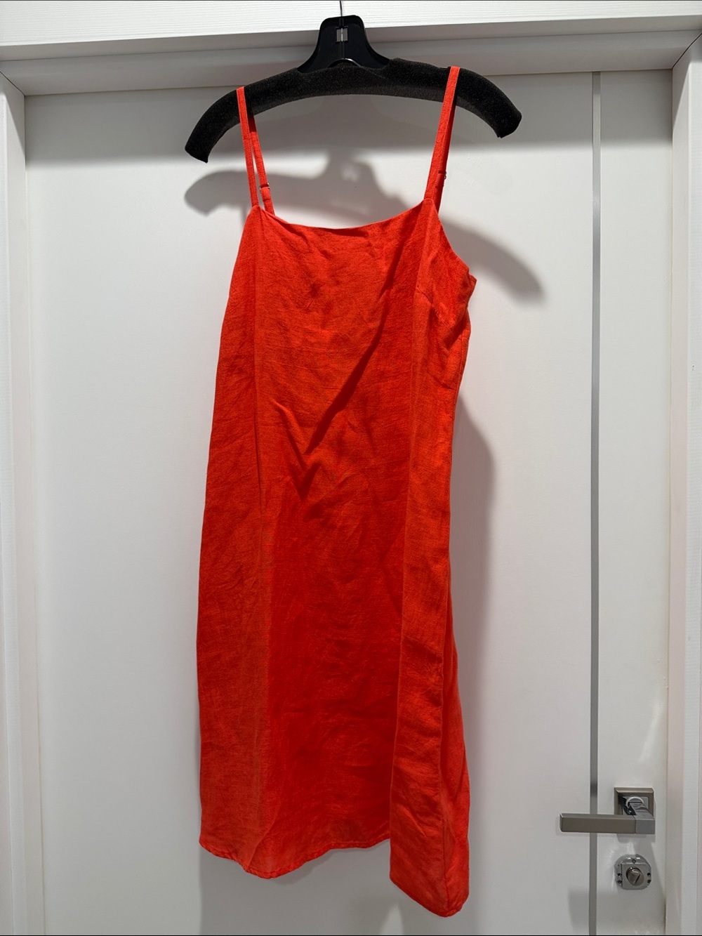 Linen Coral Slip Dress